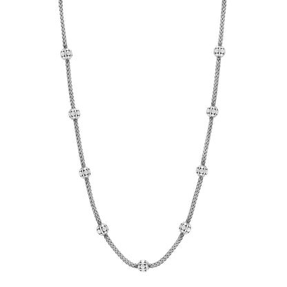 John Hardy Sterling Silver Kali Dot Bead Station Long Necklace 1 of 6
