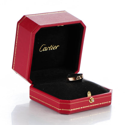 Cartier 18K Pink Gold 4mm LOVE Wedding Band Ring 54 7 5 of 5