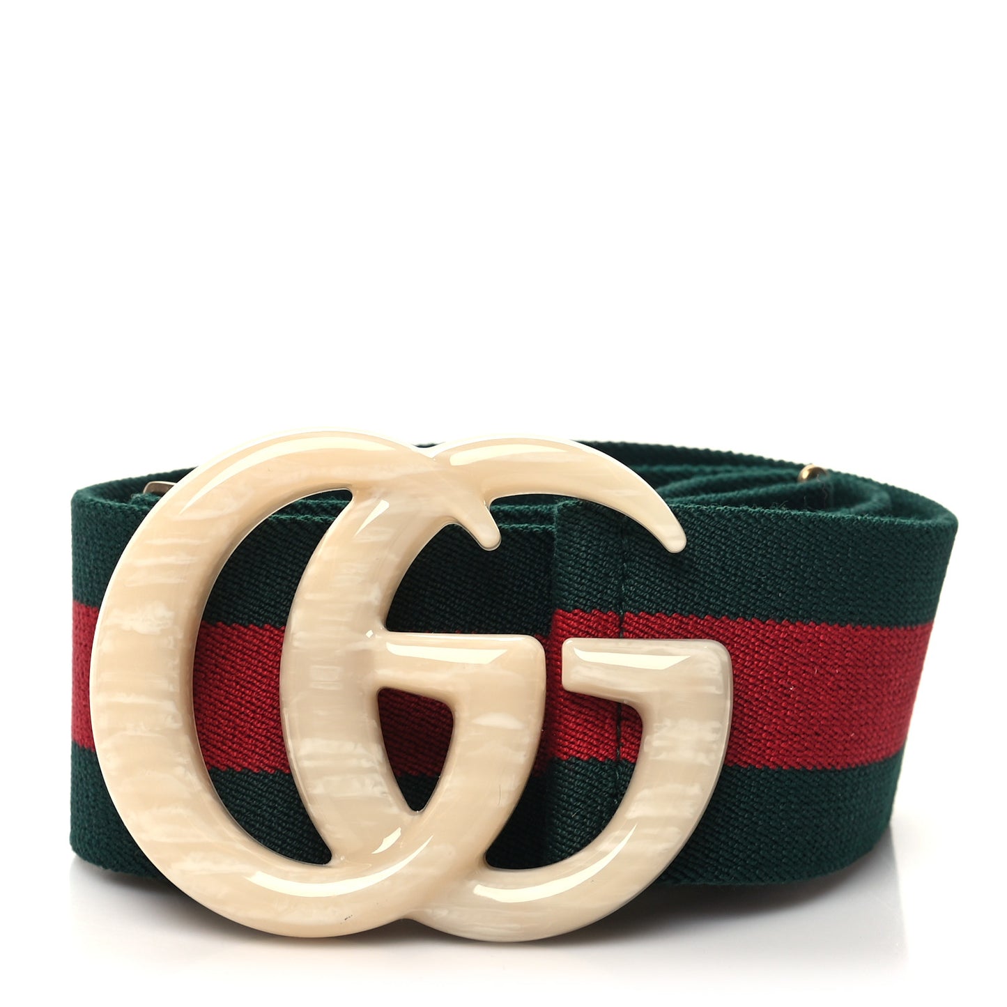 Web Elastic Plexiglass GG Marmont Belt 85 34 Red Green