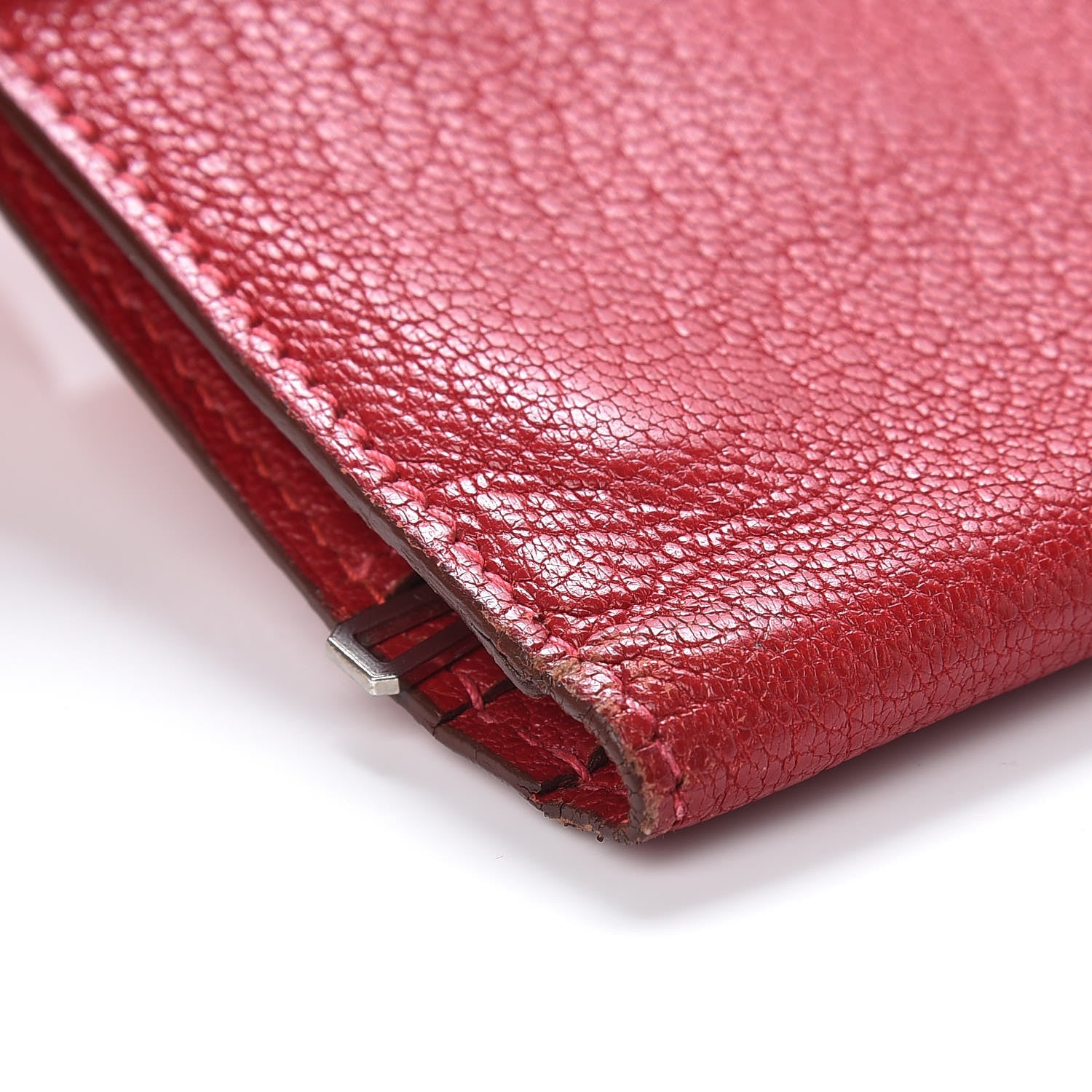 Hermes Chevre Mysore Bearn Gusset Wallet Rouge Casaque 12 of 12