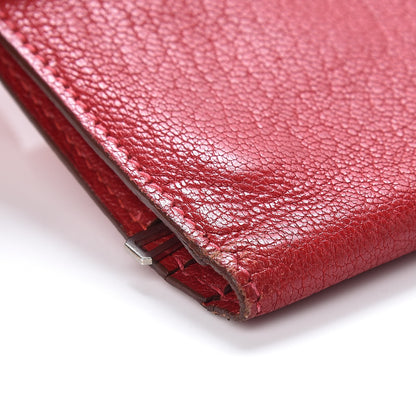 Hermes Chevre Mysore Bearn Gusset Wallet Rouge Casaque 12 of 12