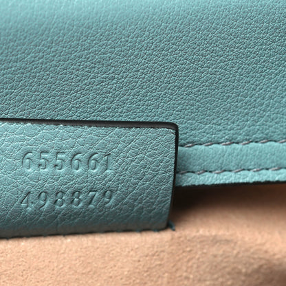 Gucci Wonka Grain Calfskin Mini Diana Tote Bag Dusty Azure Orange Fluo 7 of 9