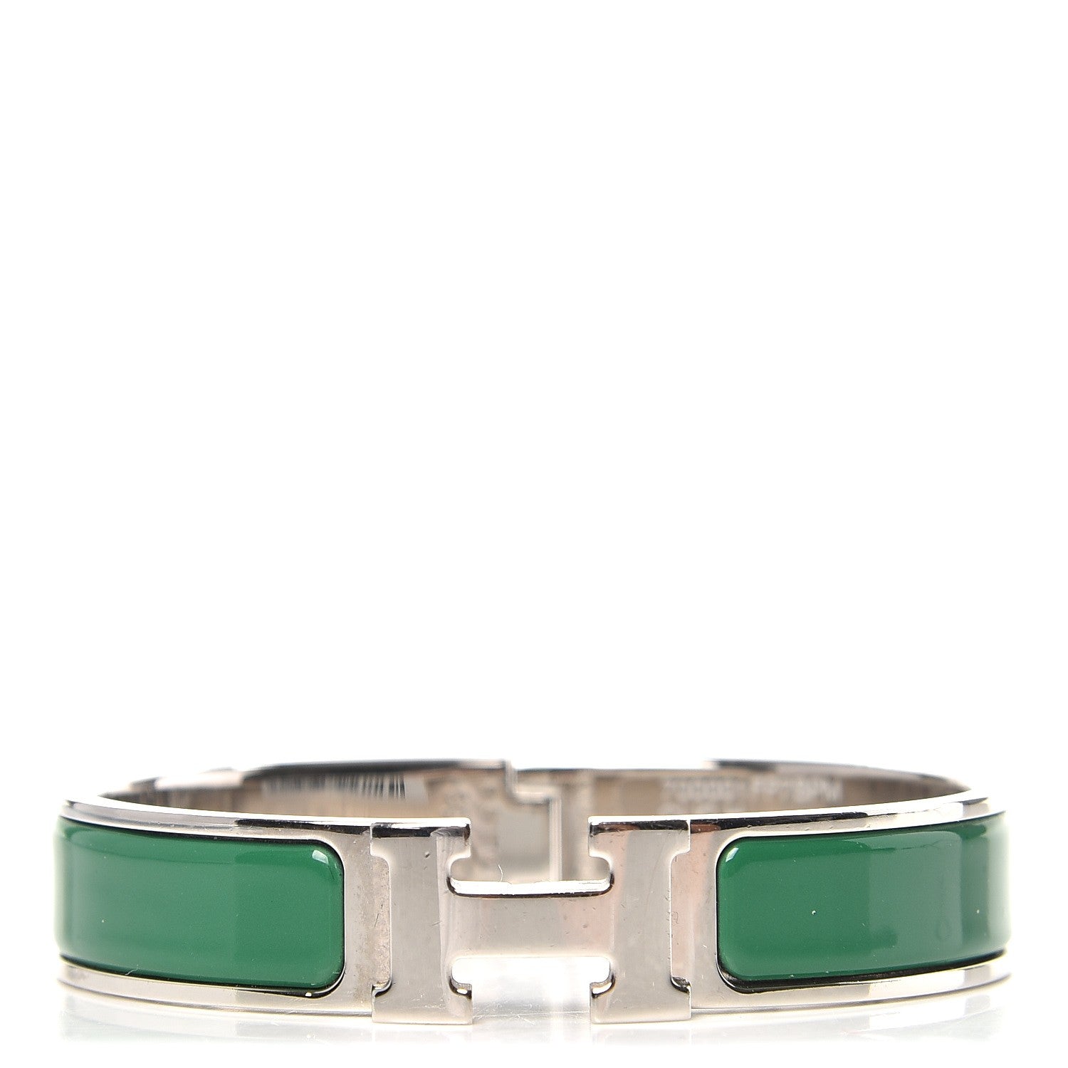 Hermes Enamel Narrow Clic Clac H Bracelet PM Vert Sapin 1 of 7