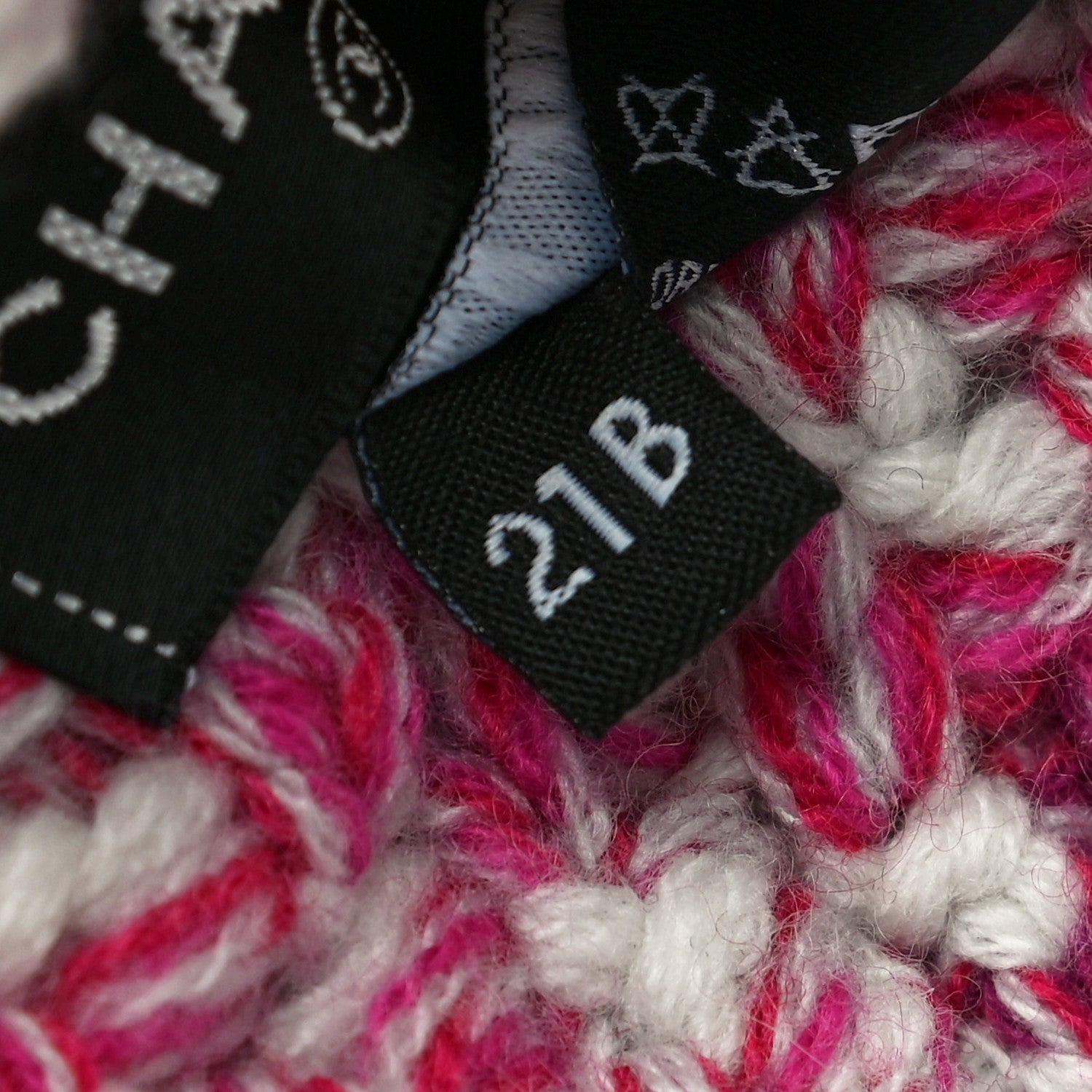 Chanel Cashmere CC Beanie Hat Pink Beige 6 of 9