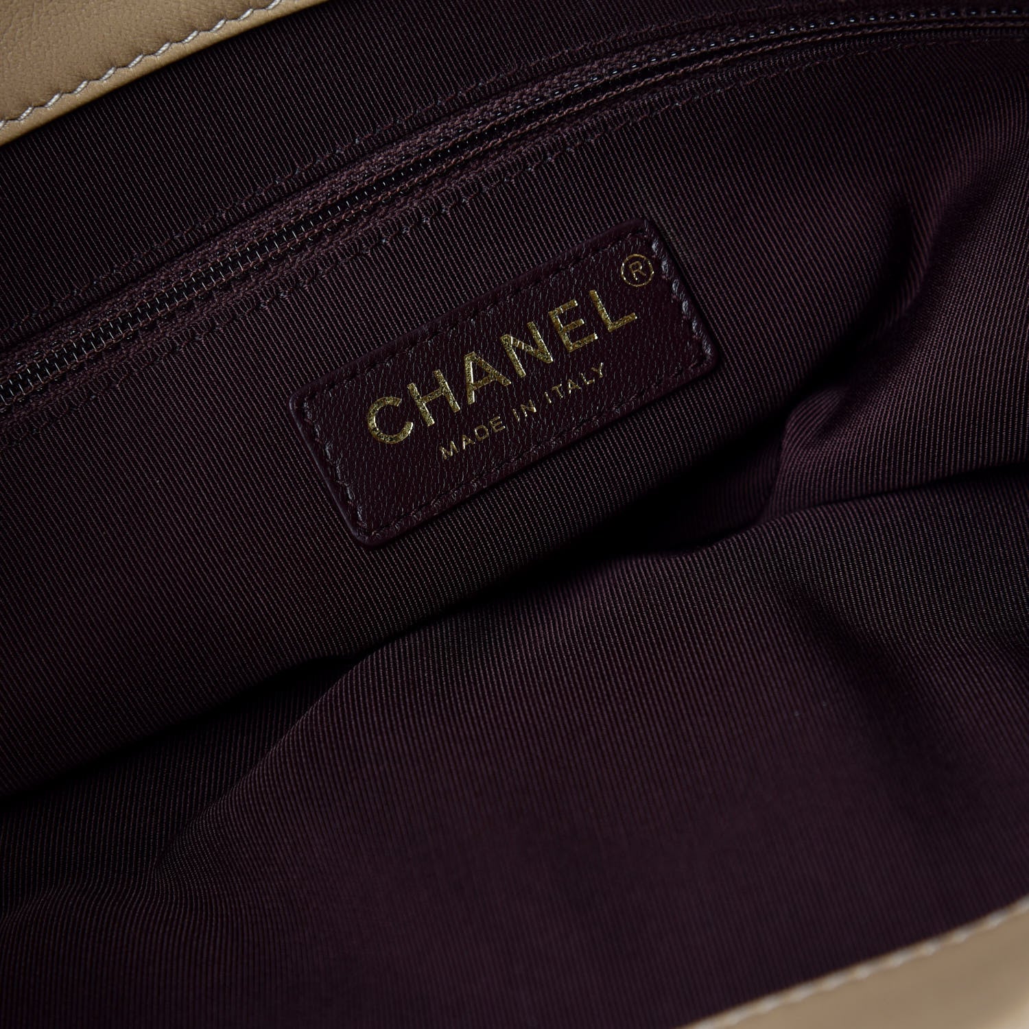Chanel Suede Goatskin Large Shopping Chain Tote Beige 8 of 9