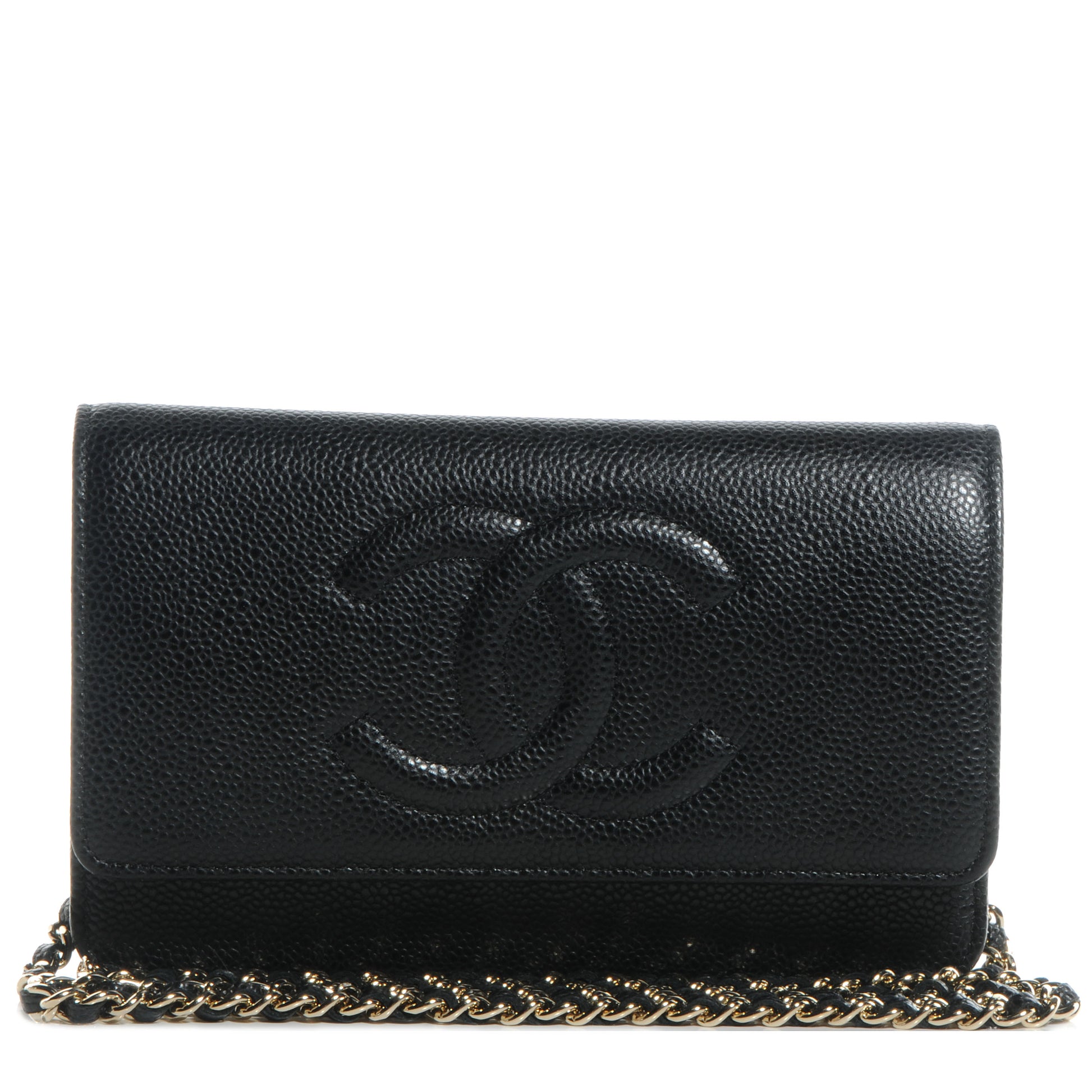 Chanel Caviar Timeless CC Wallet on Chain WOC Black 1 of 9