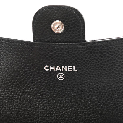Chanel Caviar Quilted Flap Card Holder Wallet Black 6 of 9