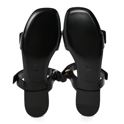 Louis Vuitton Lambskin Flat Sandal 36.5 Black 5 of 11