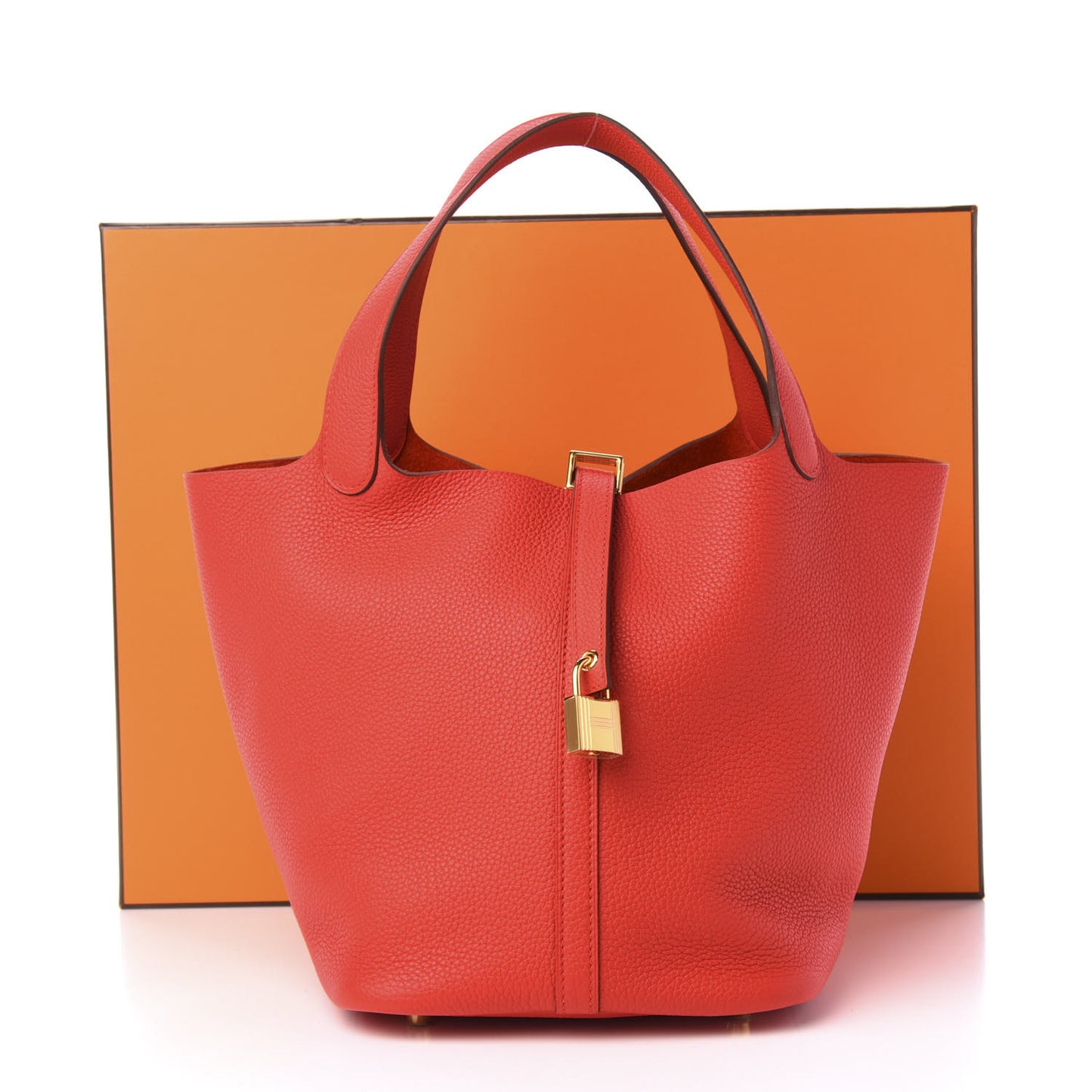 Taurillon Clemence Picotin Lock 22 MM Rouge De Coeur
