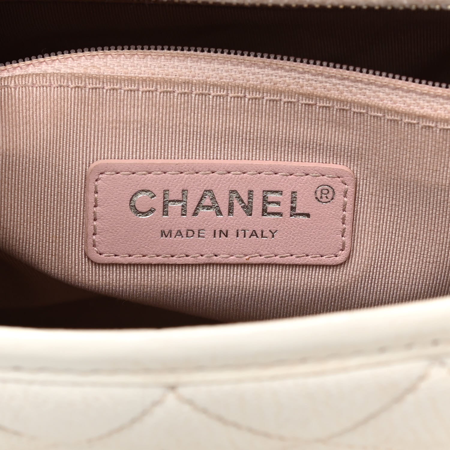 Chanel Patent Goatskin Quilted Medium Gabrielle Hobo White 6 of 16