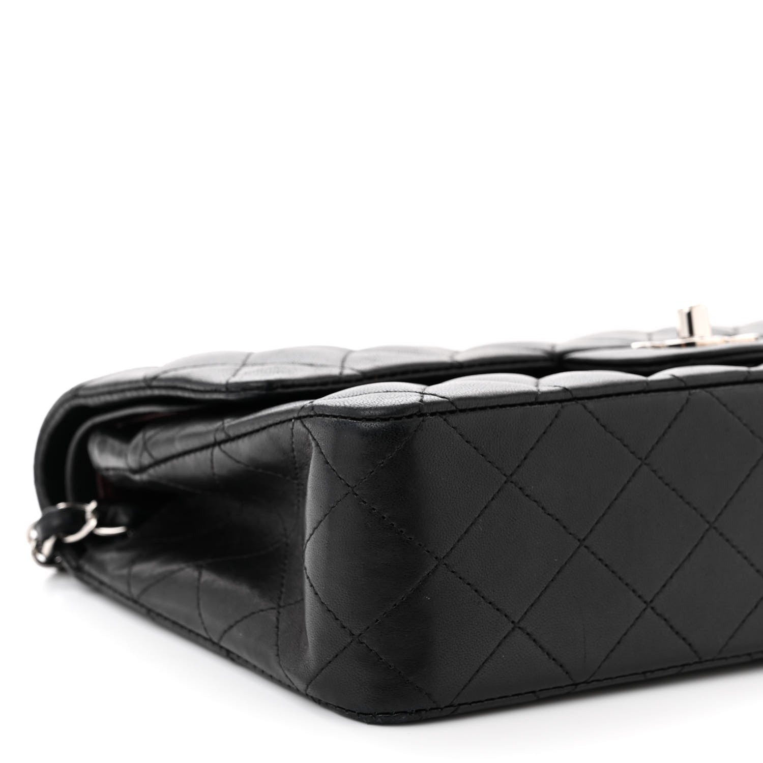 Chanel Lambskin Quilted Medium Double Flap Black 9 of 12