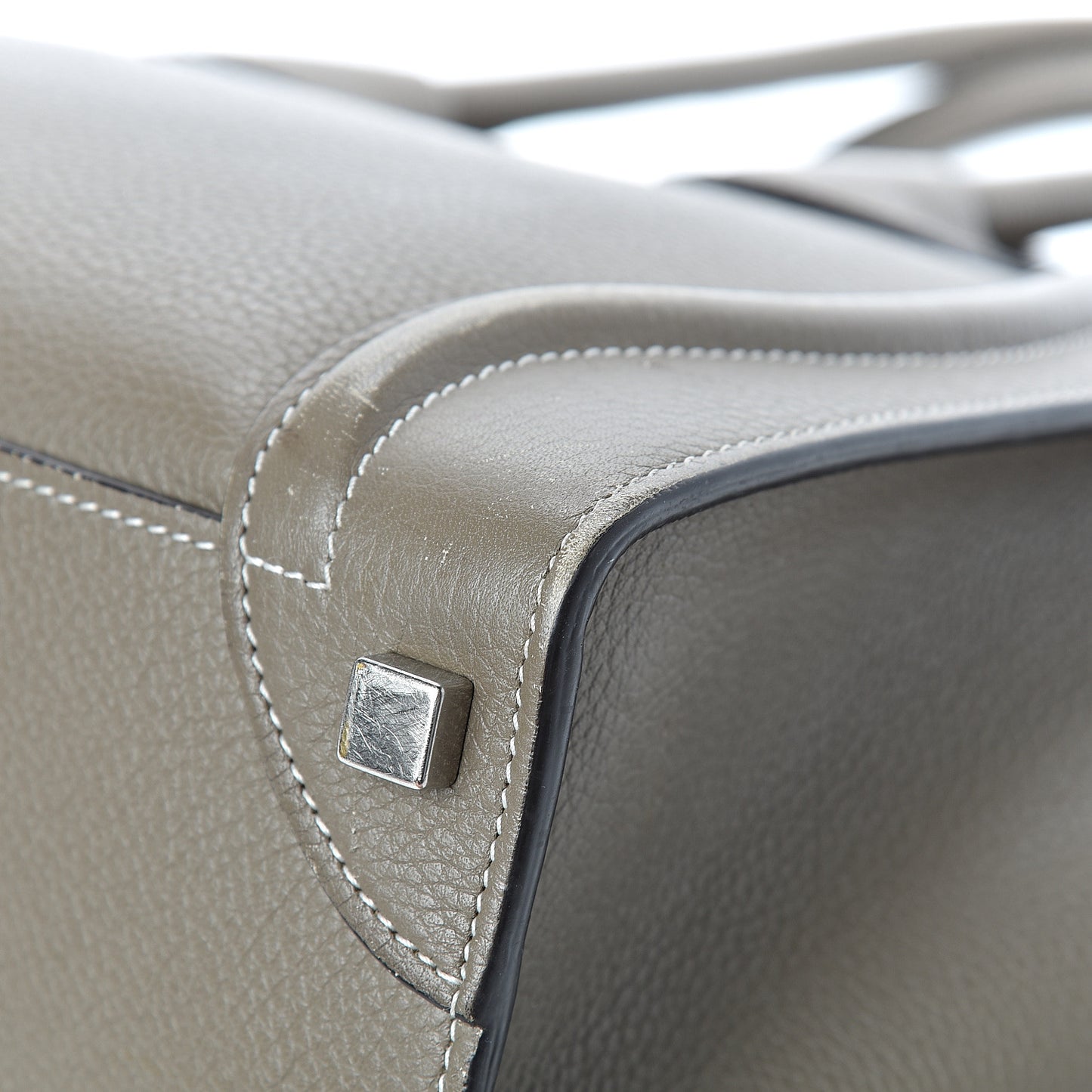 Drummed Calfskin Micro Luggage Souris