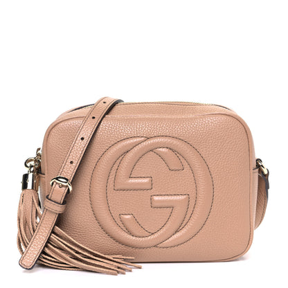 Gucci Pebbled Calfskin Small Soho Disco Bag Rose Beige 1 of 5