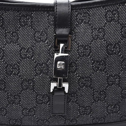 Gucci Monogram Web Small Jackie O Hobo Black 10 of 10