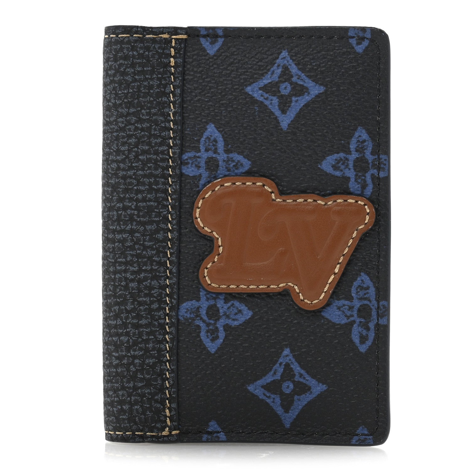Louis Vuitton Monogram LV Record Pocket Organizer NM Blue 1 of 8