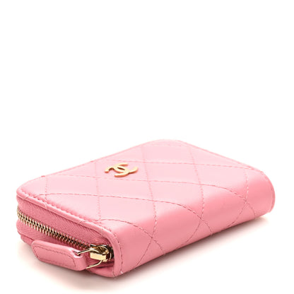 Chanel Lambskin Quilted Zip Around Coin Purse Light Pink 4 of 7