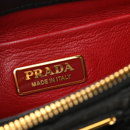 Prada Nappa Gaufre Mini Galleria Crossbody Black 6 of 9