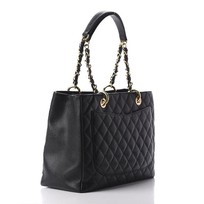 Chanel Caviar Quilted Grand Shopping Tote GST Black 3 of 9