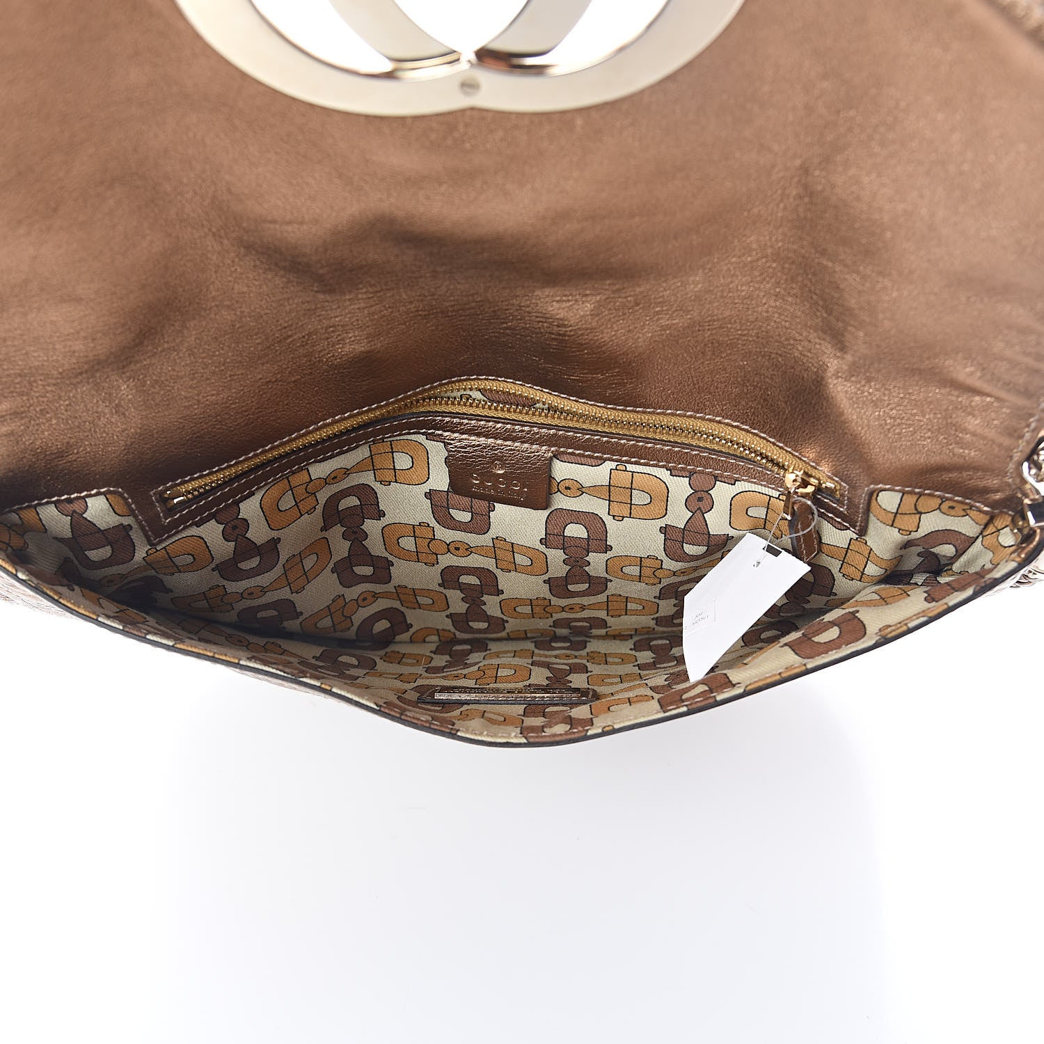 Gucci Guccissima Britt Tassel Shoulder Bag Bronze 5 of 8