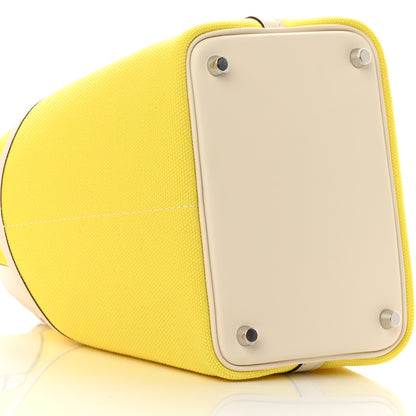 Hermes Toile Goeland Swift Cargo Picotin Lock 18 Jaune Citron Nata 9 of 11