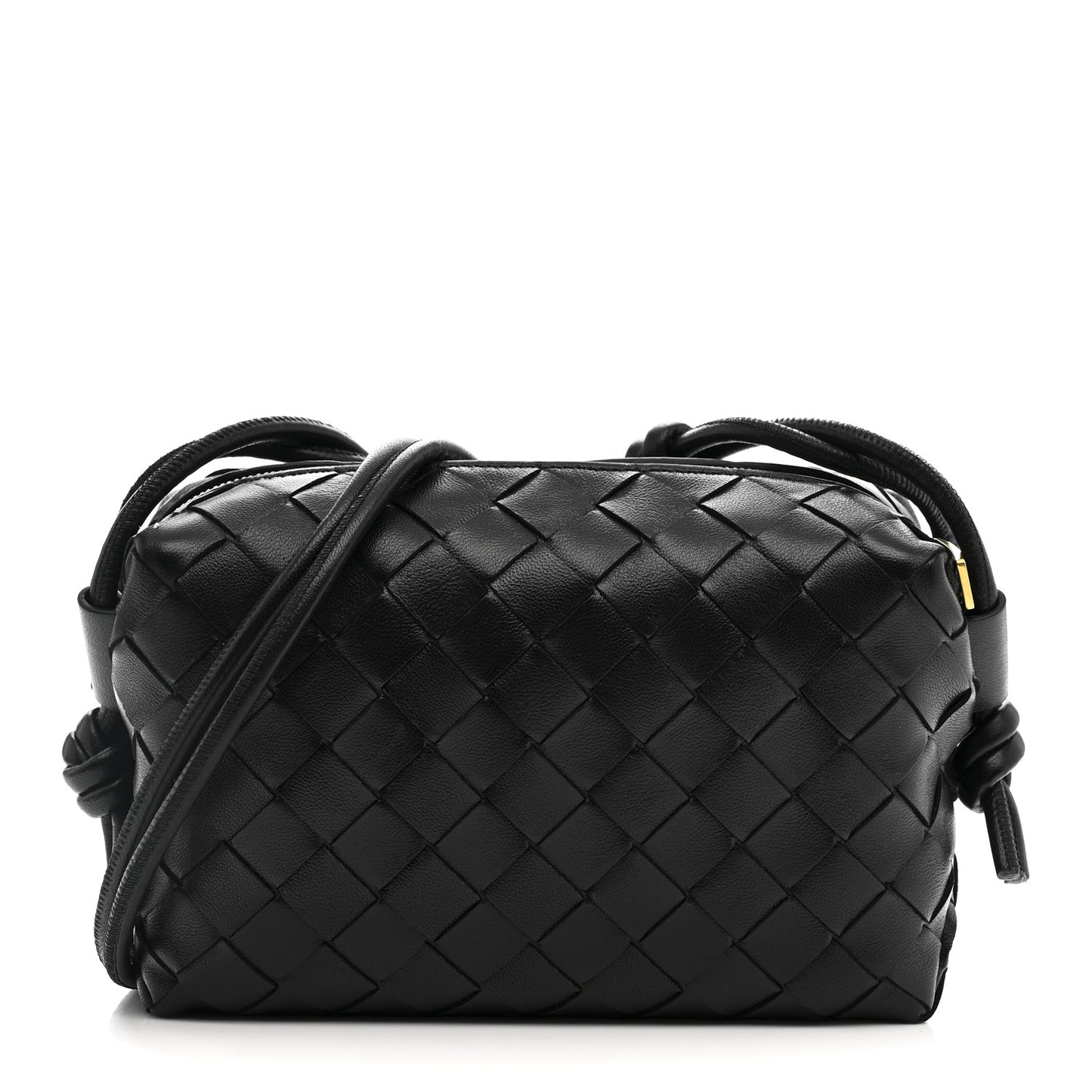Nappa Intrecciato Mini Loop Camera Bag Black