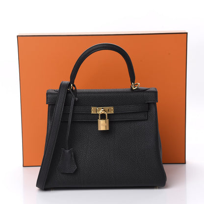 Hermes Togo Kelly Retourne 25 Black 11 of 11