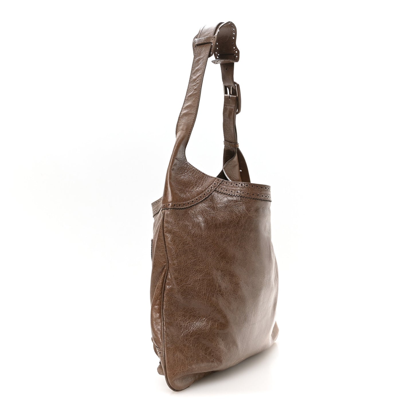 Agneau Giant Brogues Hardware Besace Hobo Taupe