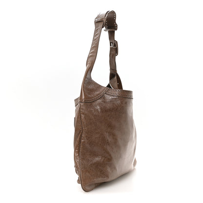 Balenciaga Agneau Giant Brogues Hardware Besace Hobo Taupe 3 of 10