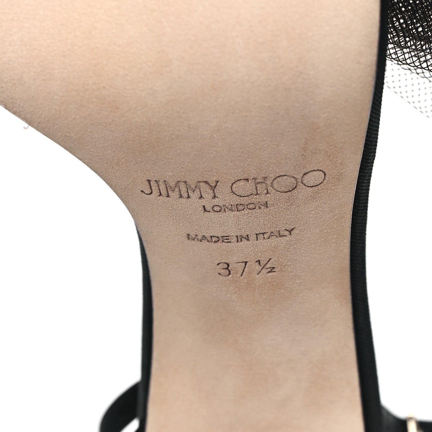 Jimmy Choo Grosgrain Aveline Bow 100 Sandals 37.5 Black 6 of 8