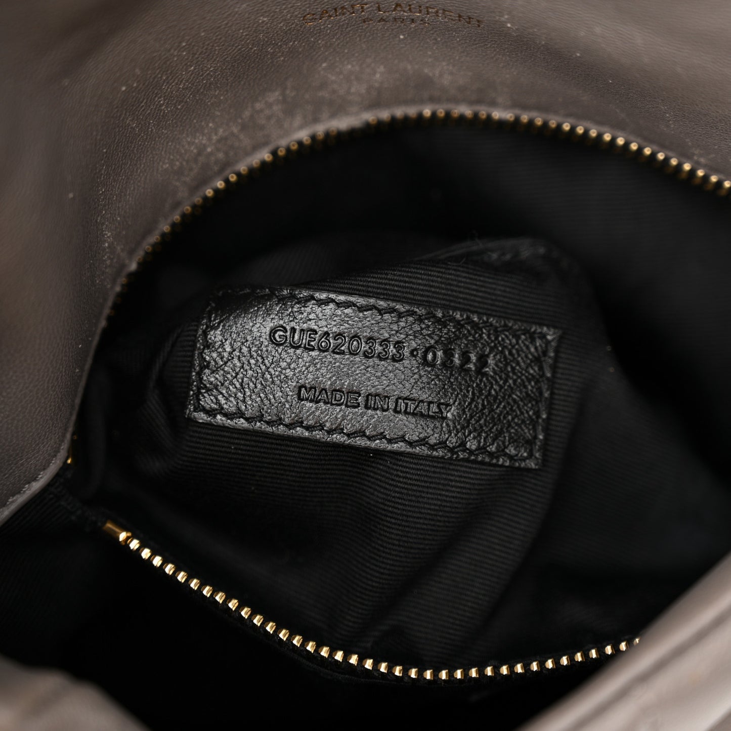 Lambskin Quilted Toy Loulou Puffer Monogram Chain Satchel Fog
