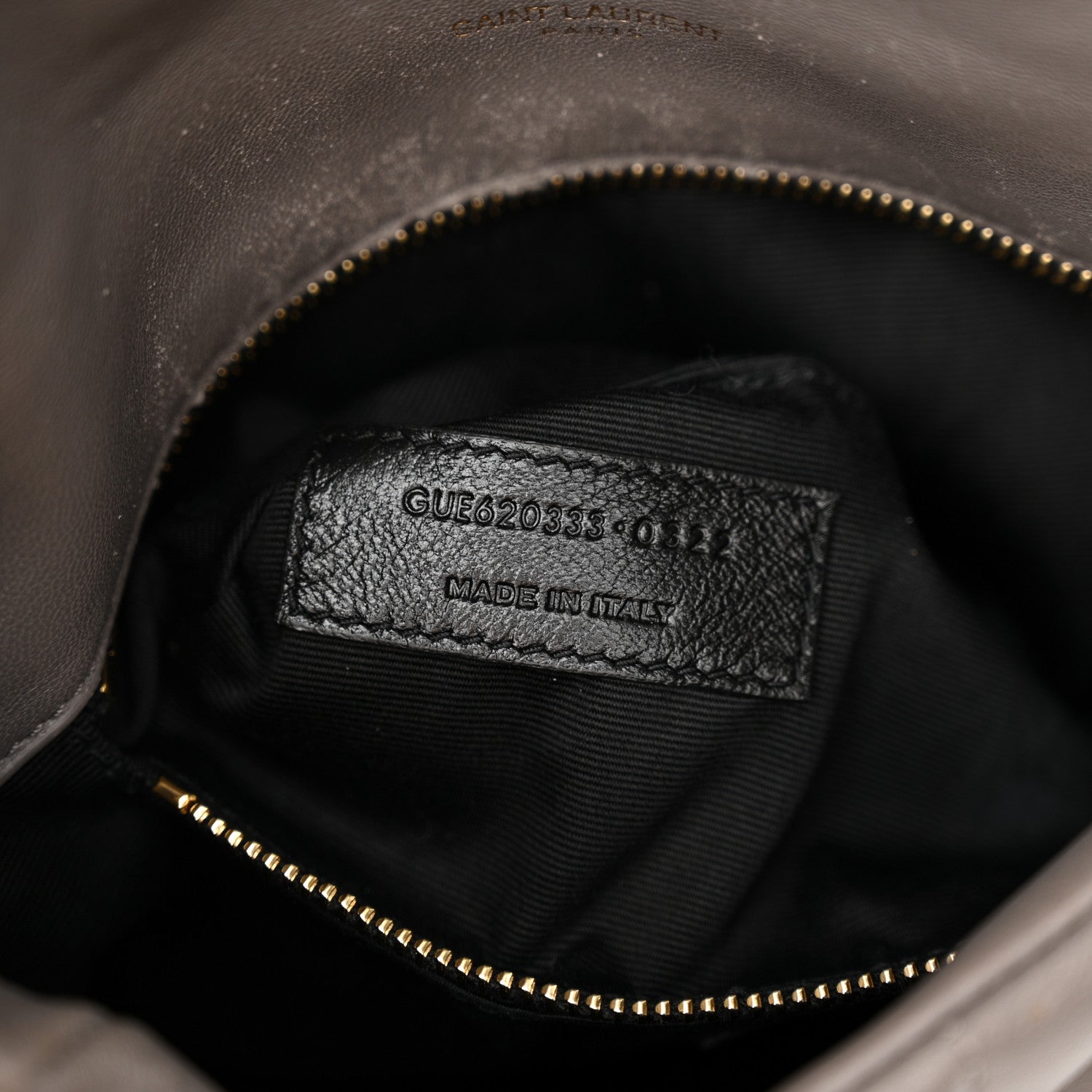 Saint Laurent Lambskin Quilted Toy Loulou Puffer Monogram Chain Satchel Fog 7 of 17