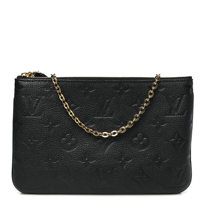 Louis Vuitton Empreinte Double Zip Pochette Black 1 of 12