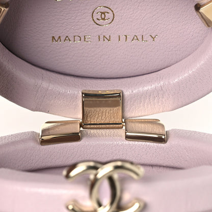 Chanel Lambskin Quilted Oval Mini Bag Charm Light Purple 4 of 7