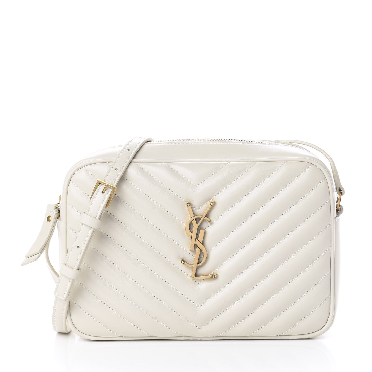 Calfskin Matelasse Monogram Lou Camera Bag Crema Soft