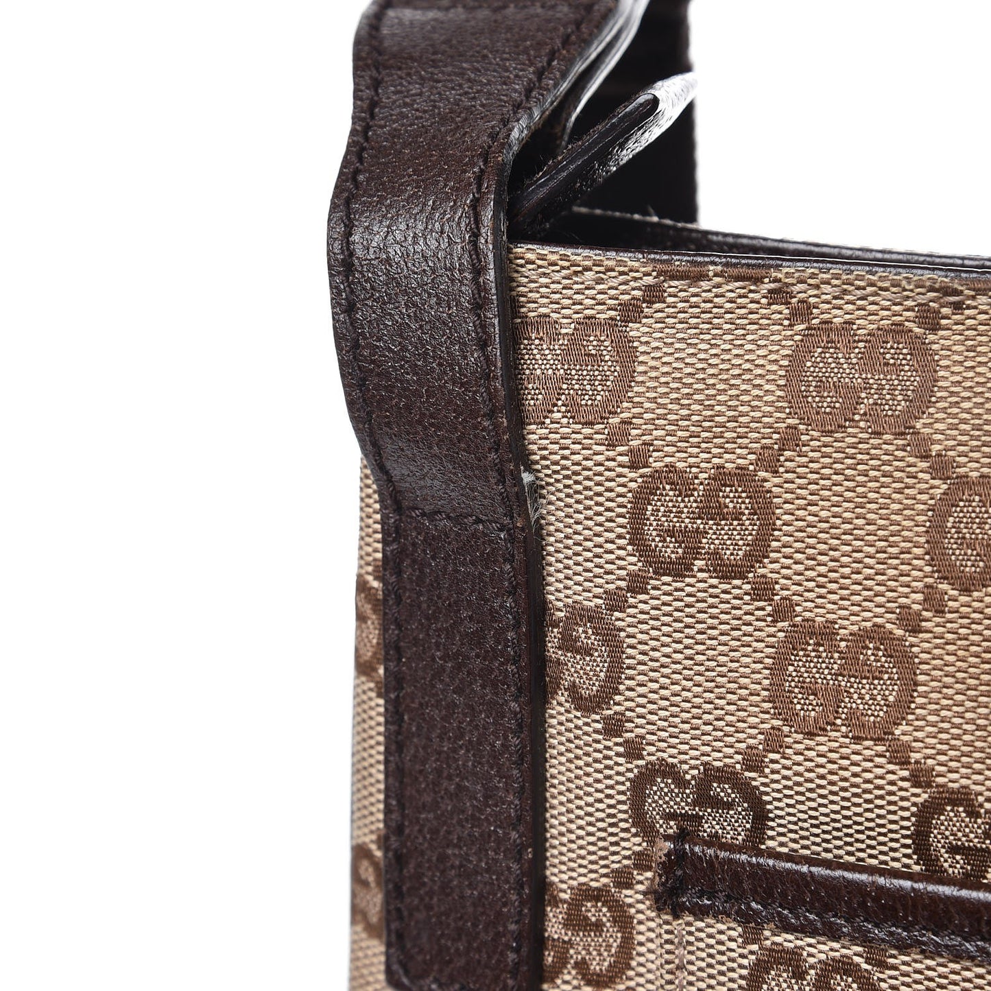 Monogram Flat Messenger Bag Dark Brown