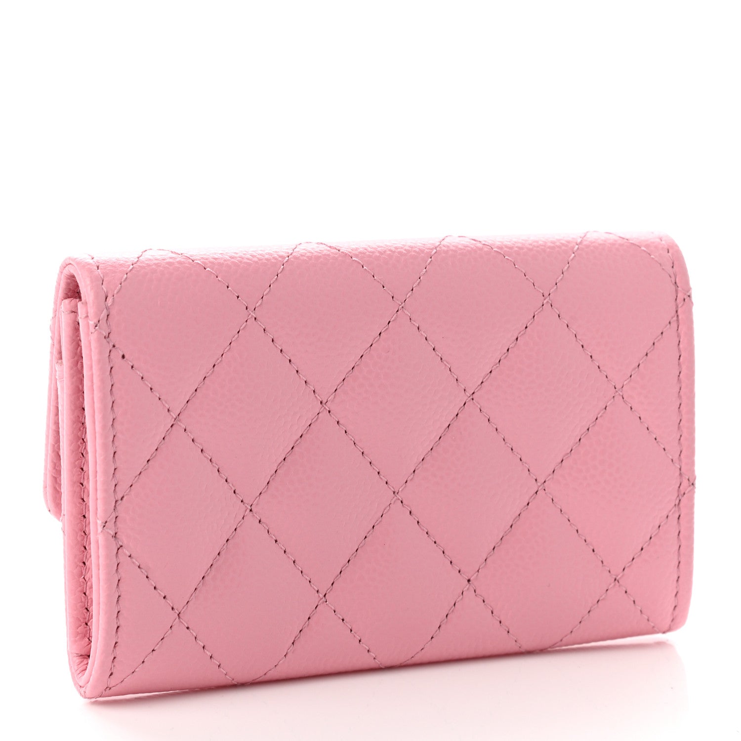 Chanel Caviar Quilted Multi Chain CC Flap Card Holder Pink 3 of 9