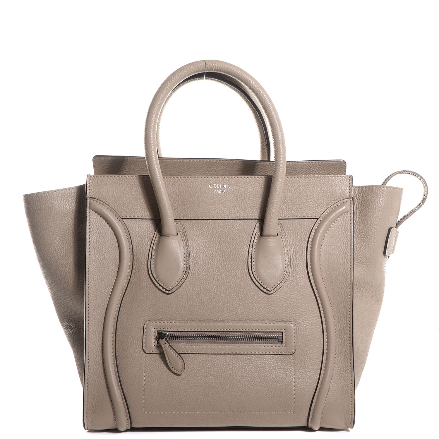 Celine Drummed Calfskin Mini Luggage Dune 1 of 8