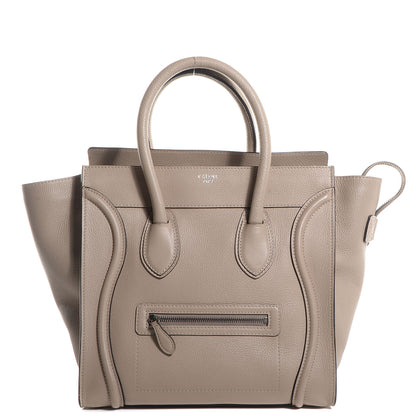 Celine Drummed Calfskin Mini Luggage Dune 1 of 8
