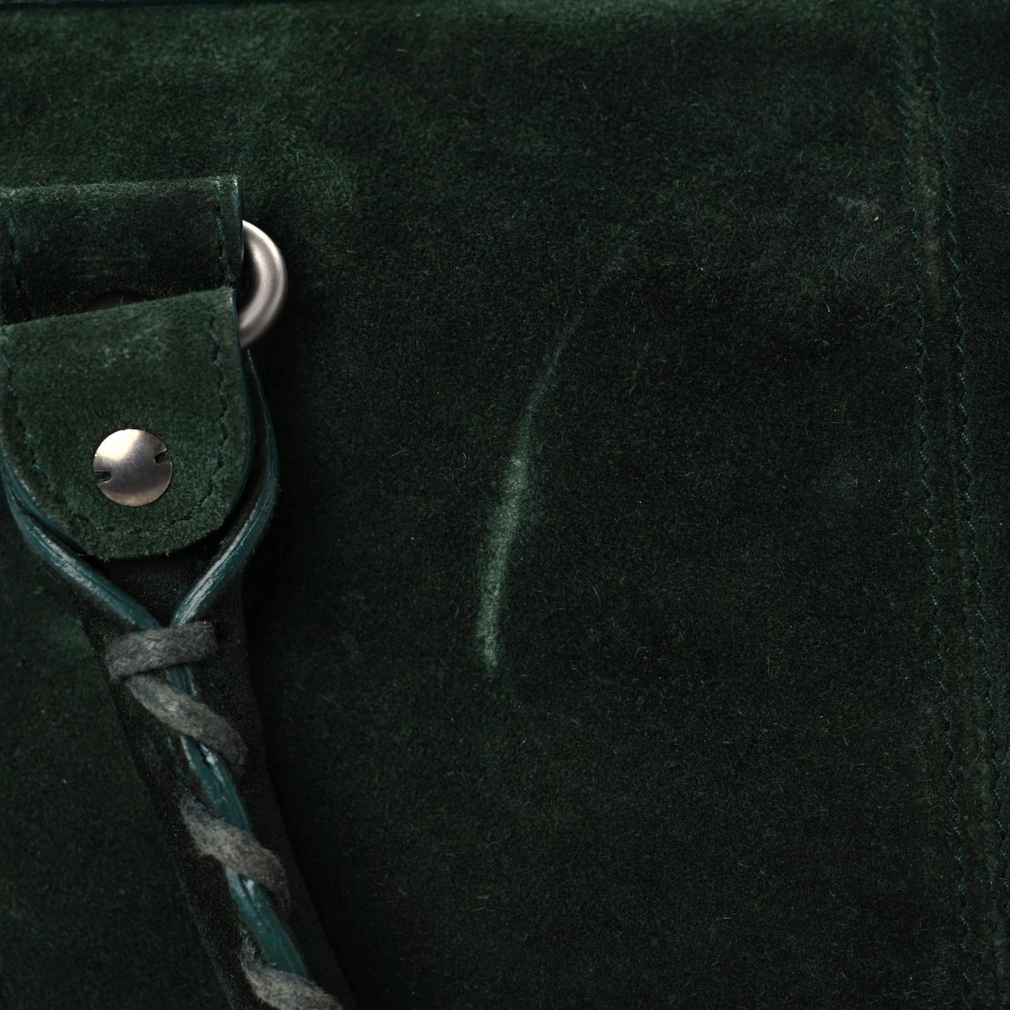 Baby Daim Suede Classic Hardware Work Fonce