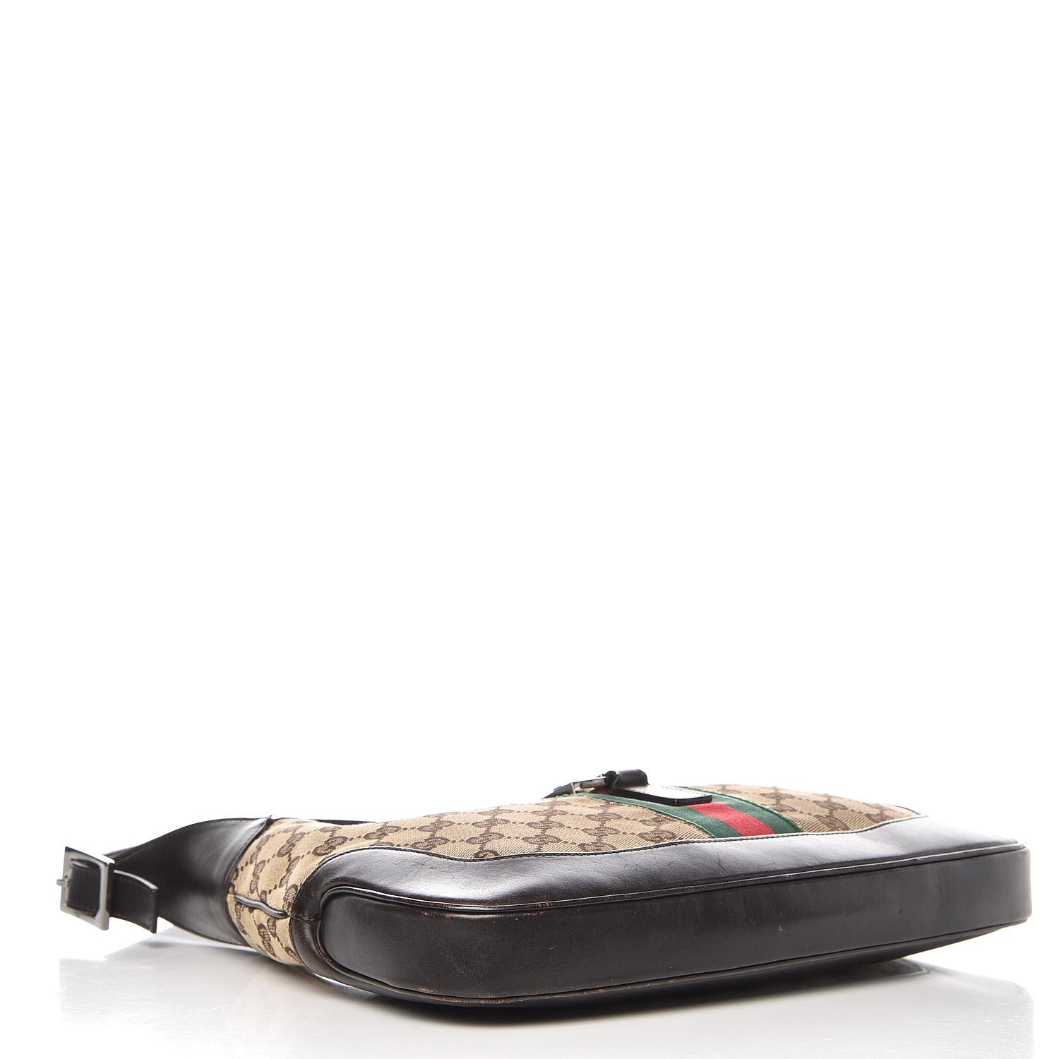 Gucci Monogram Web Jackie O Hobo Dark Brown 4 of 13