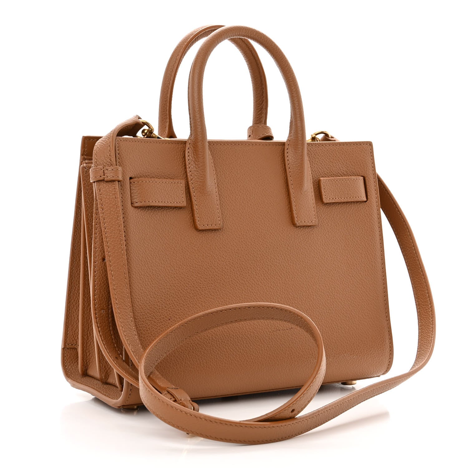 Saint Laurent Grained Calfskin Nano Sac De Jour Cinnamon 3 of 12