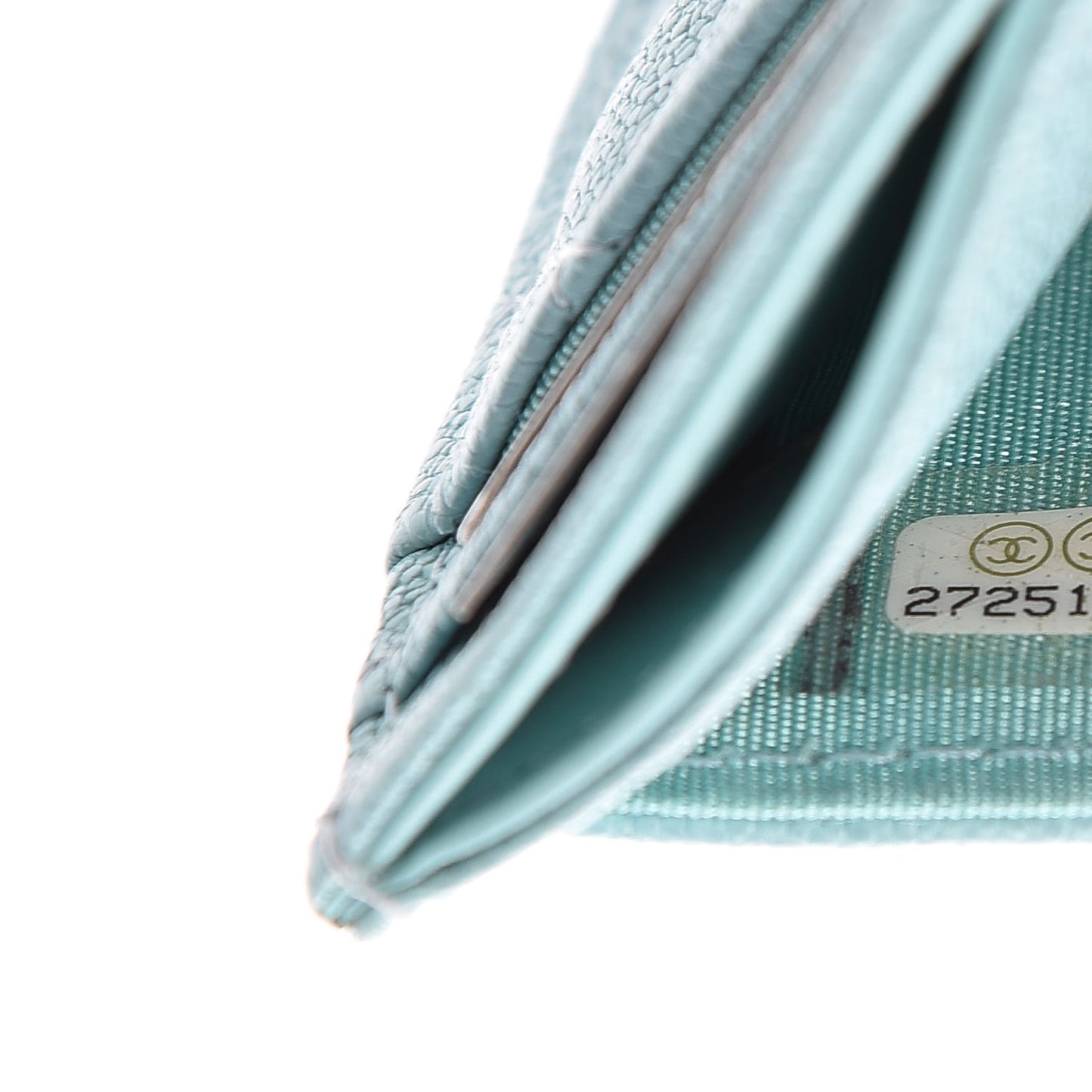 Caviar Quilted Boy Card Holder Blue