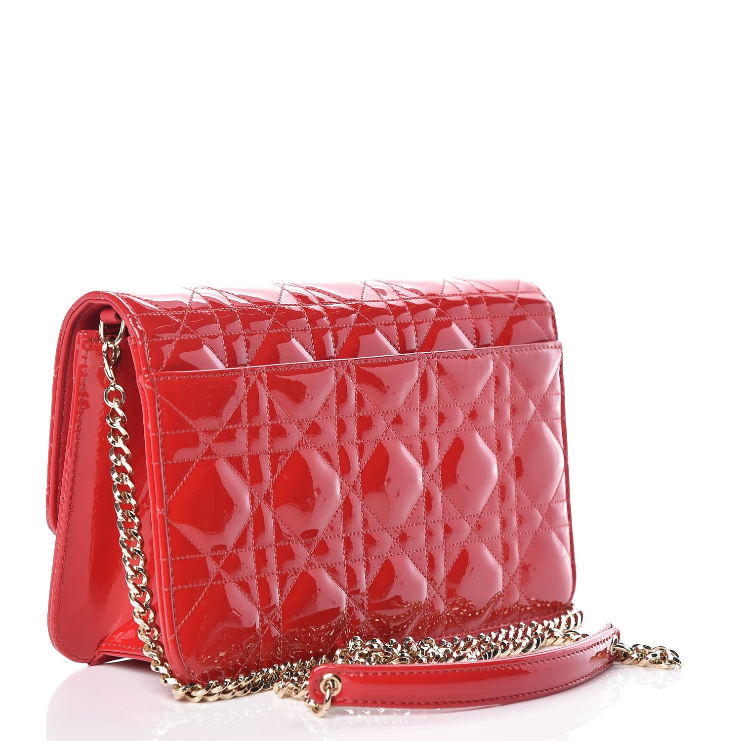 Christian Dior Patent Cannage Miss Dior Promenade Pouch Red 3 of 11