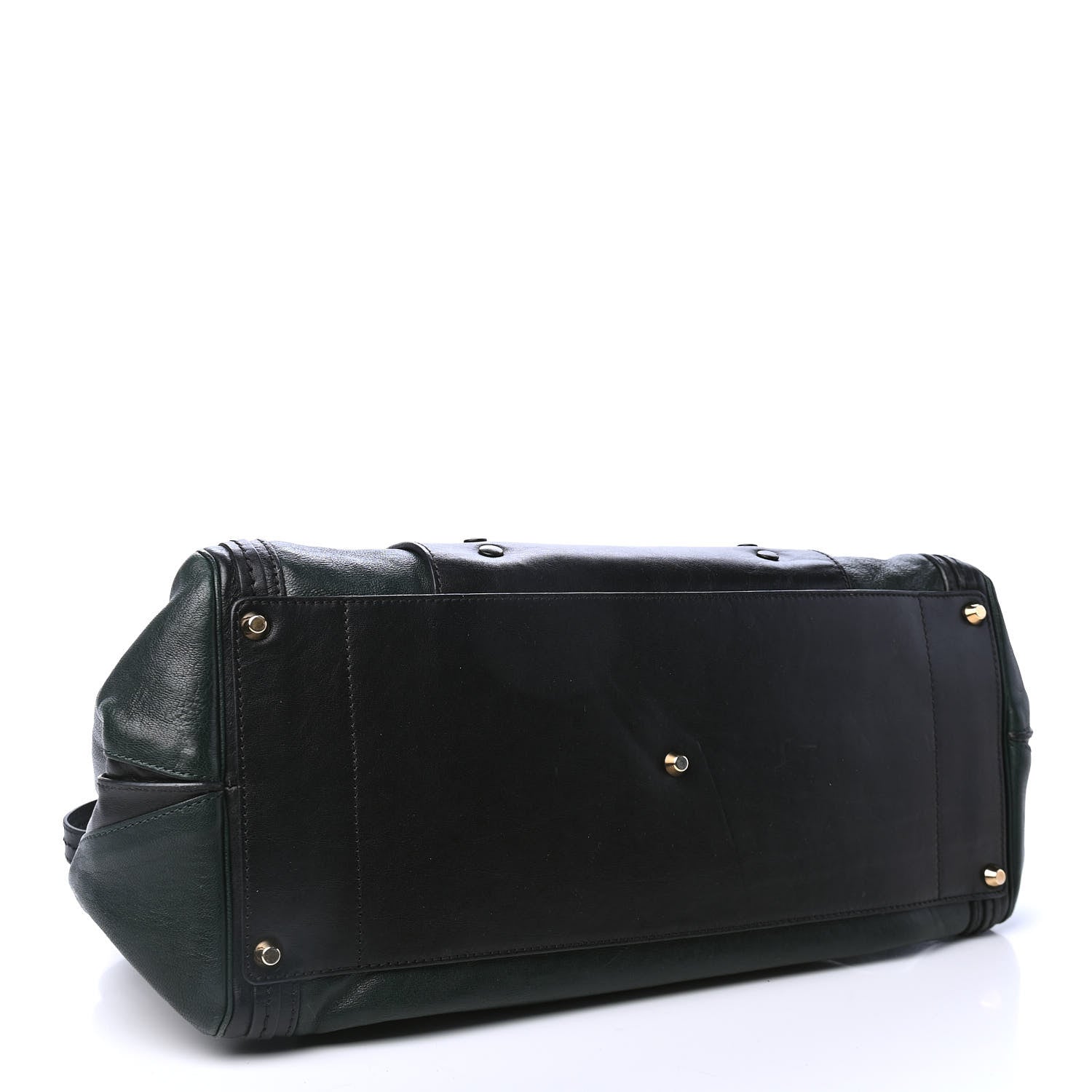 Chloe Calfskin Medium Alice Satchel Fir Green Black 3 of 4