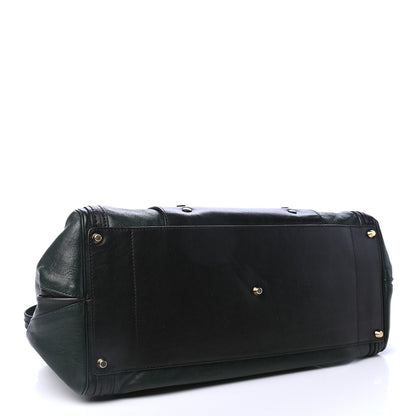 Chloe Calfskin Medium Alice Satchel Fir Green Black 3 of 4
