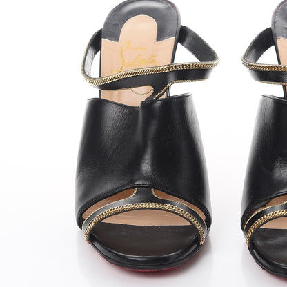 Christian Louboutin Shiny Calfskin Akenana Mule Pumps 39 Black 11 of 12
