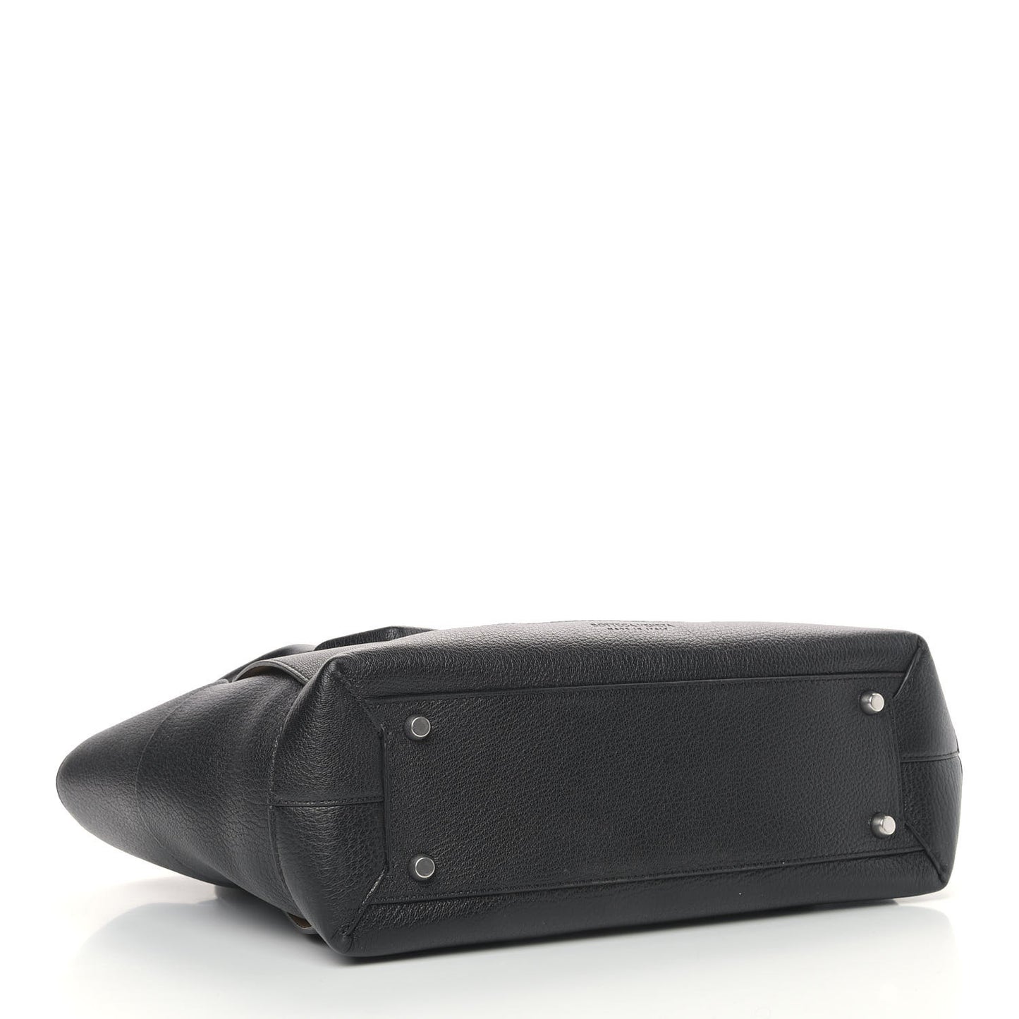 Grained Calfskin Maxi Intrecciato Medium Arco Black