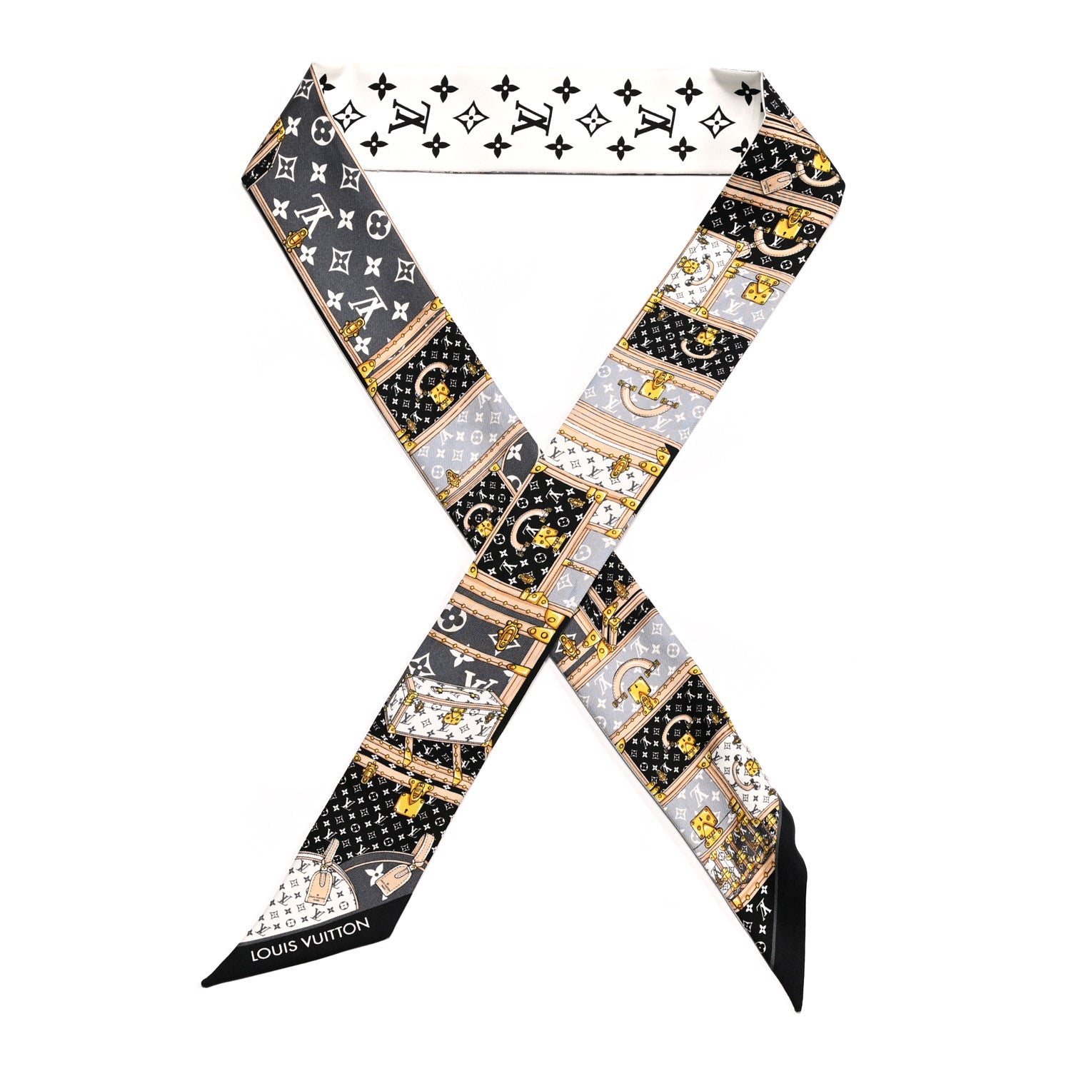 Louis Vuitton Silk Monogram Let's Go BB Bandeau Black 1 of 3