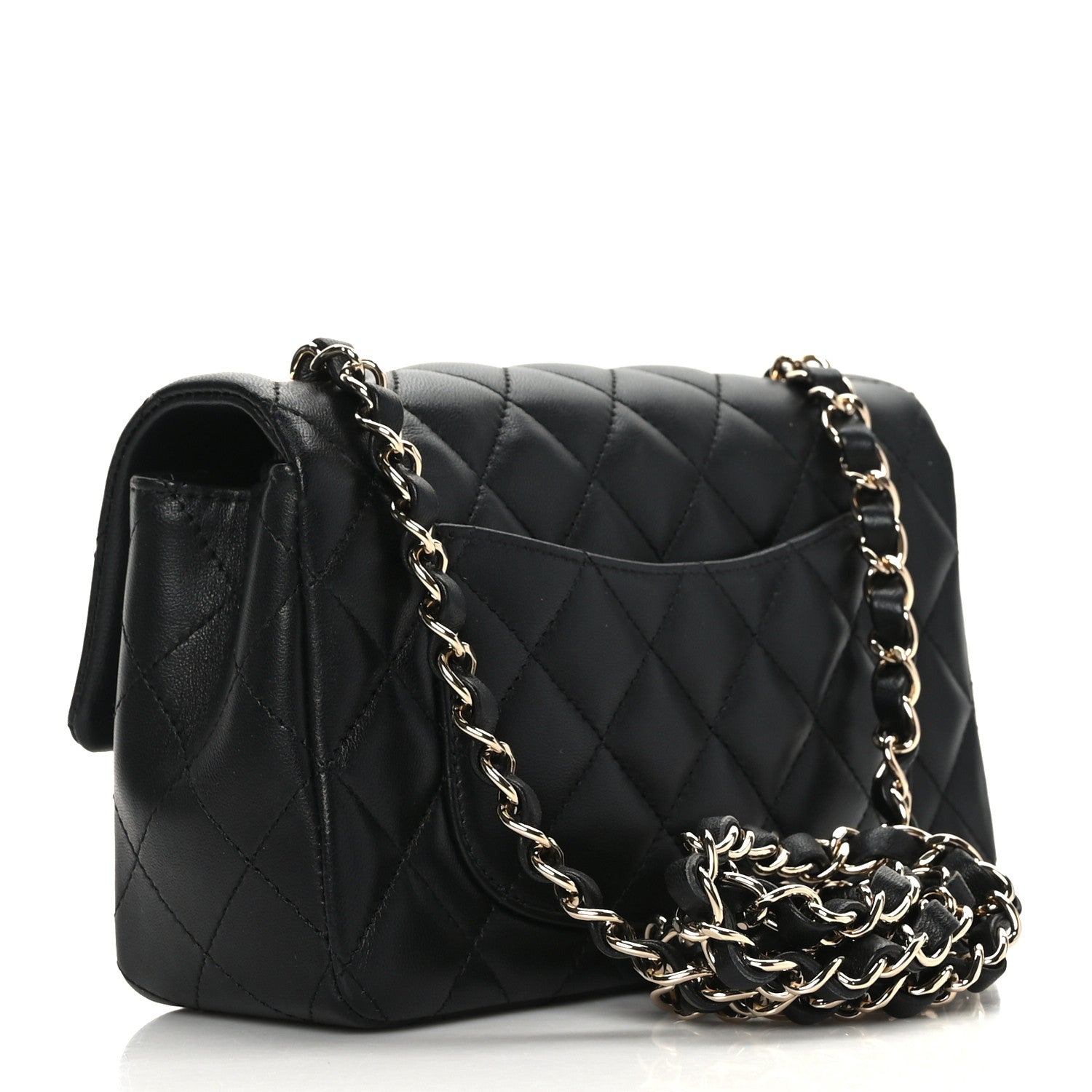 Chanel Lambskin Quilted Mini Rectangular Flap Black 3 of 9