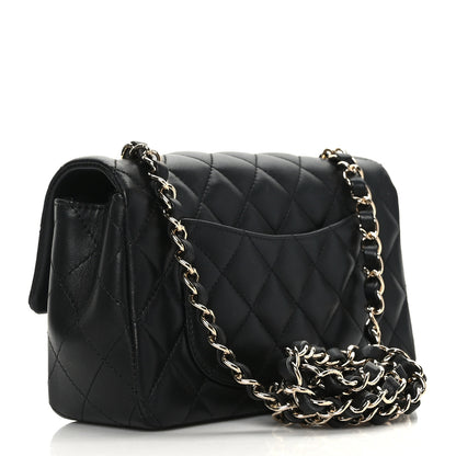 Chanel Lambskin Quilted Mini Rectangular Flap Black 3 of 9